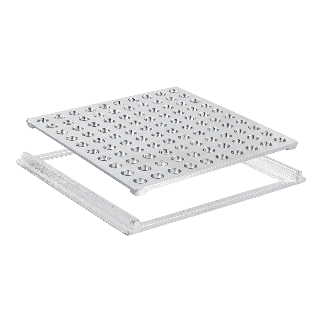 Grelha e Porta Grelha 18x20 - Escovado - LG MAIS