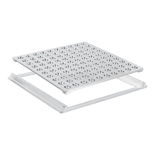 Grelha e Porta Grelha 18x20 - Escovado - LG MAIS