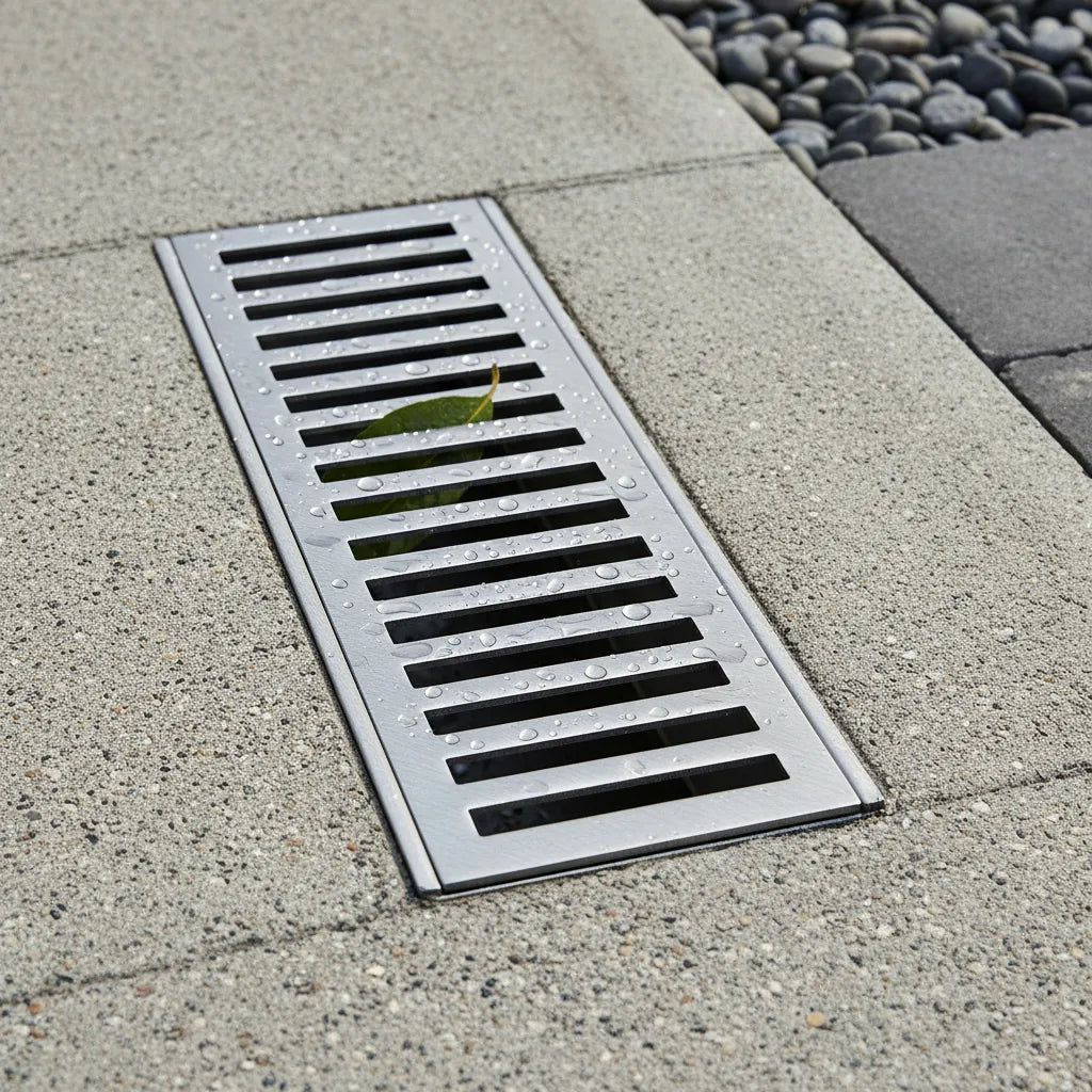 Grelha e Porta Grelha Pedestre - Escovada - LG MAIS