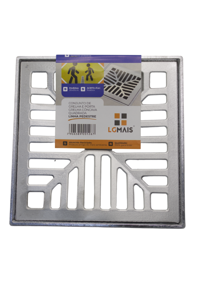 Grelha e Porta Grelha Côncava - Rustico - LGMAIS