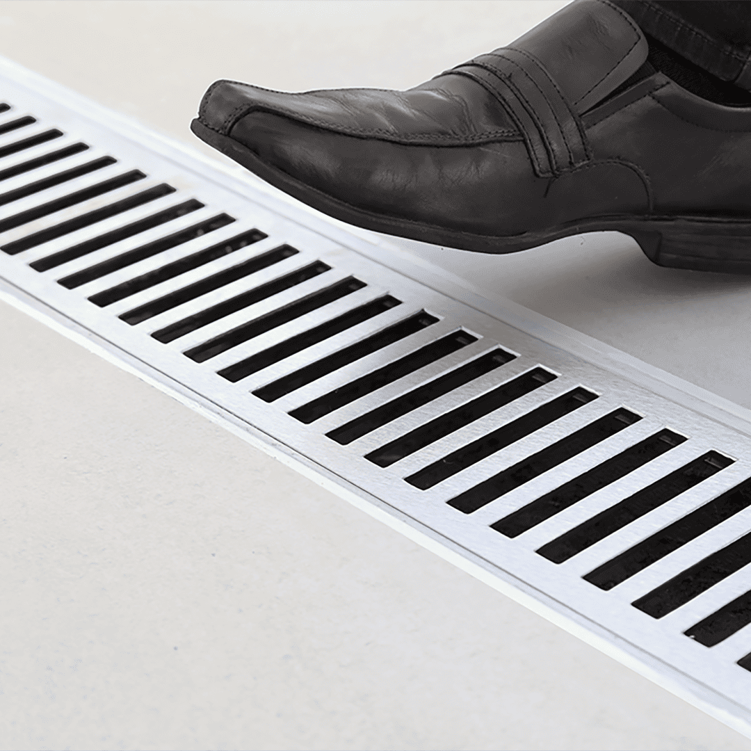 Grelha e Porta Grelha Pedestre - Escovada - LG MAIS