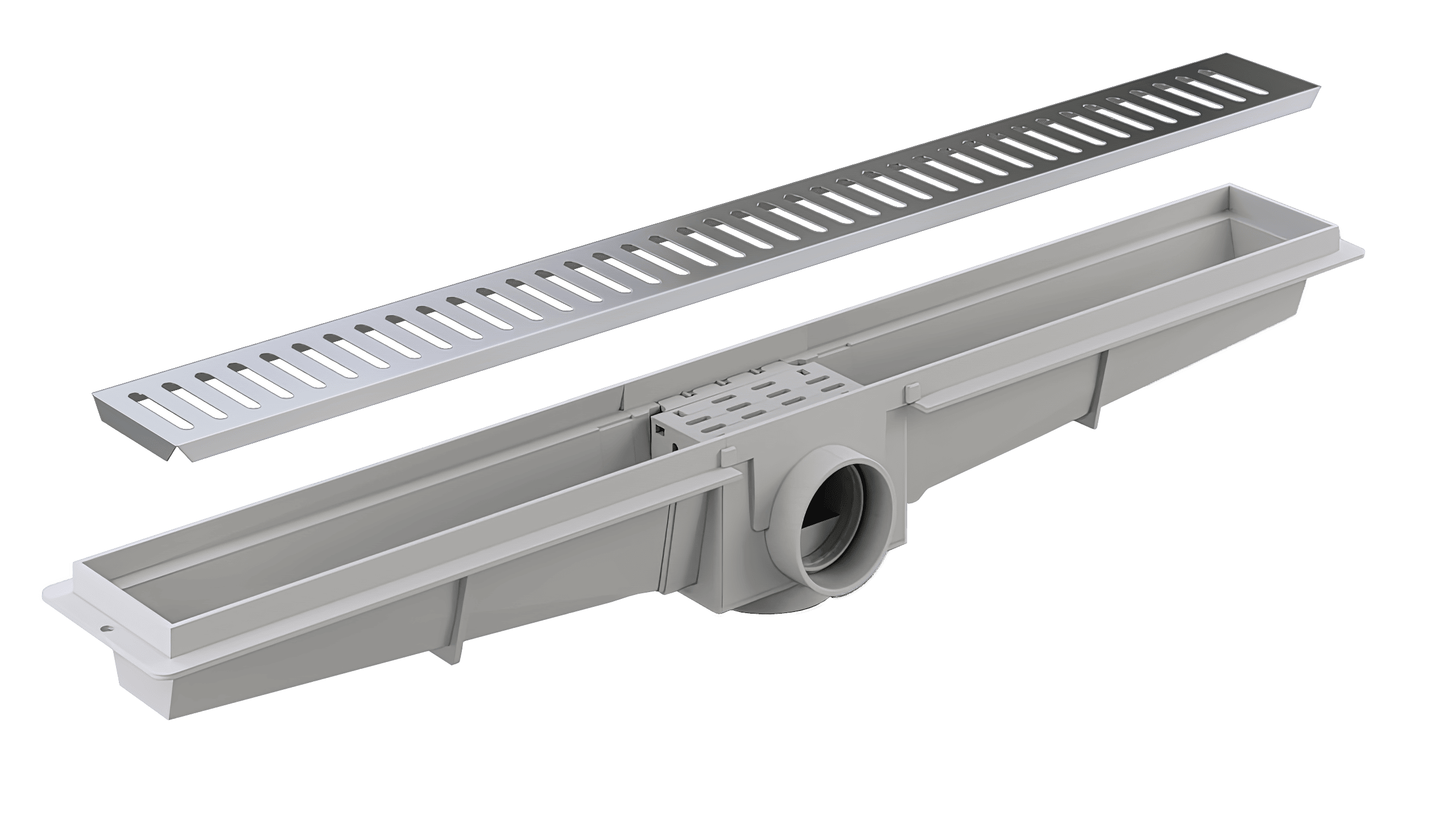 Ralo Linear com Tampa Inox - Grelha - LGMAIS