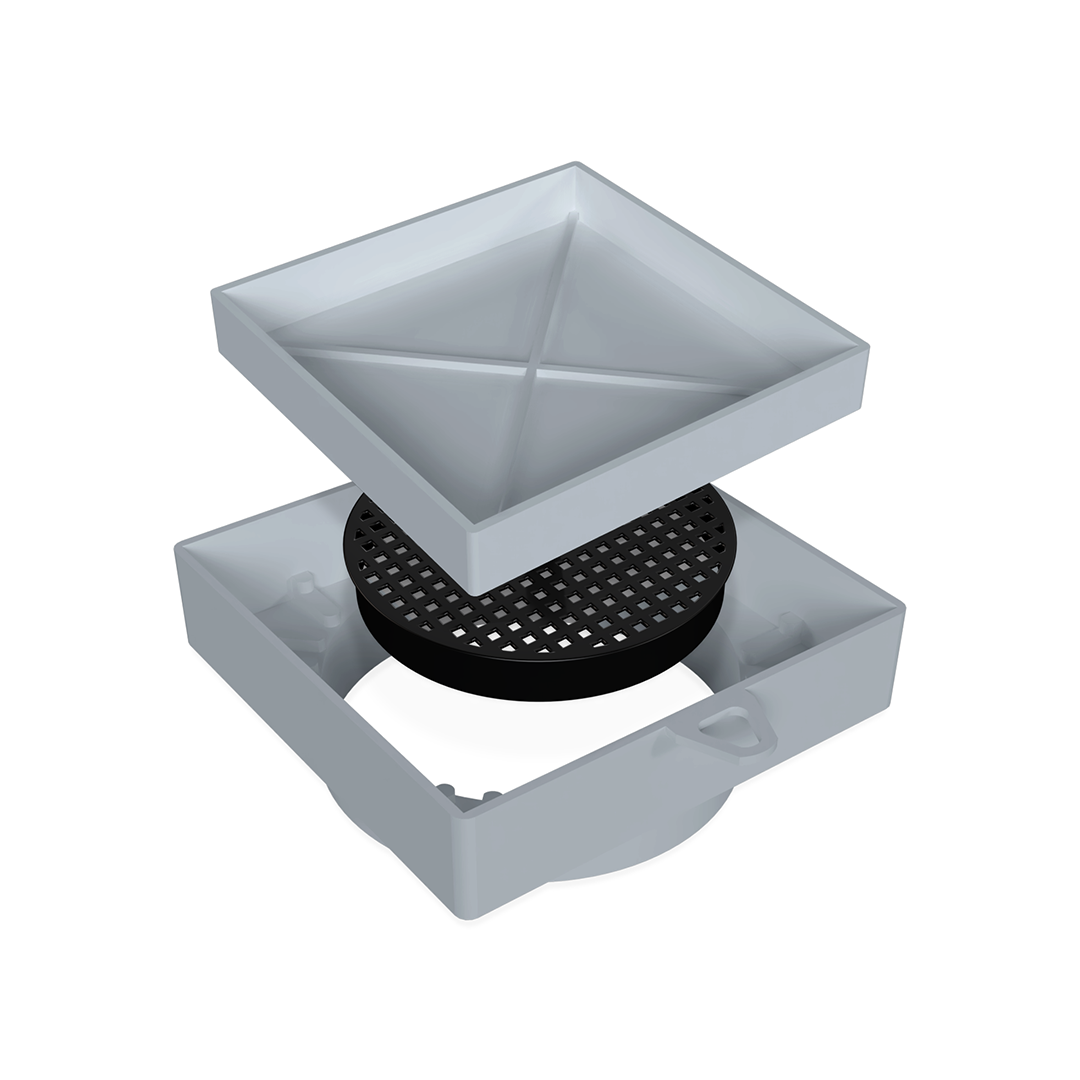 Ralo Quadrado Plástico - Oculto - Bege LGMAIS