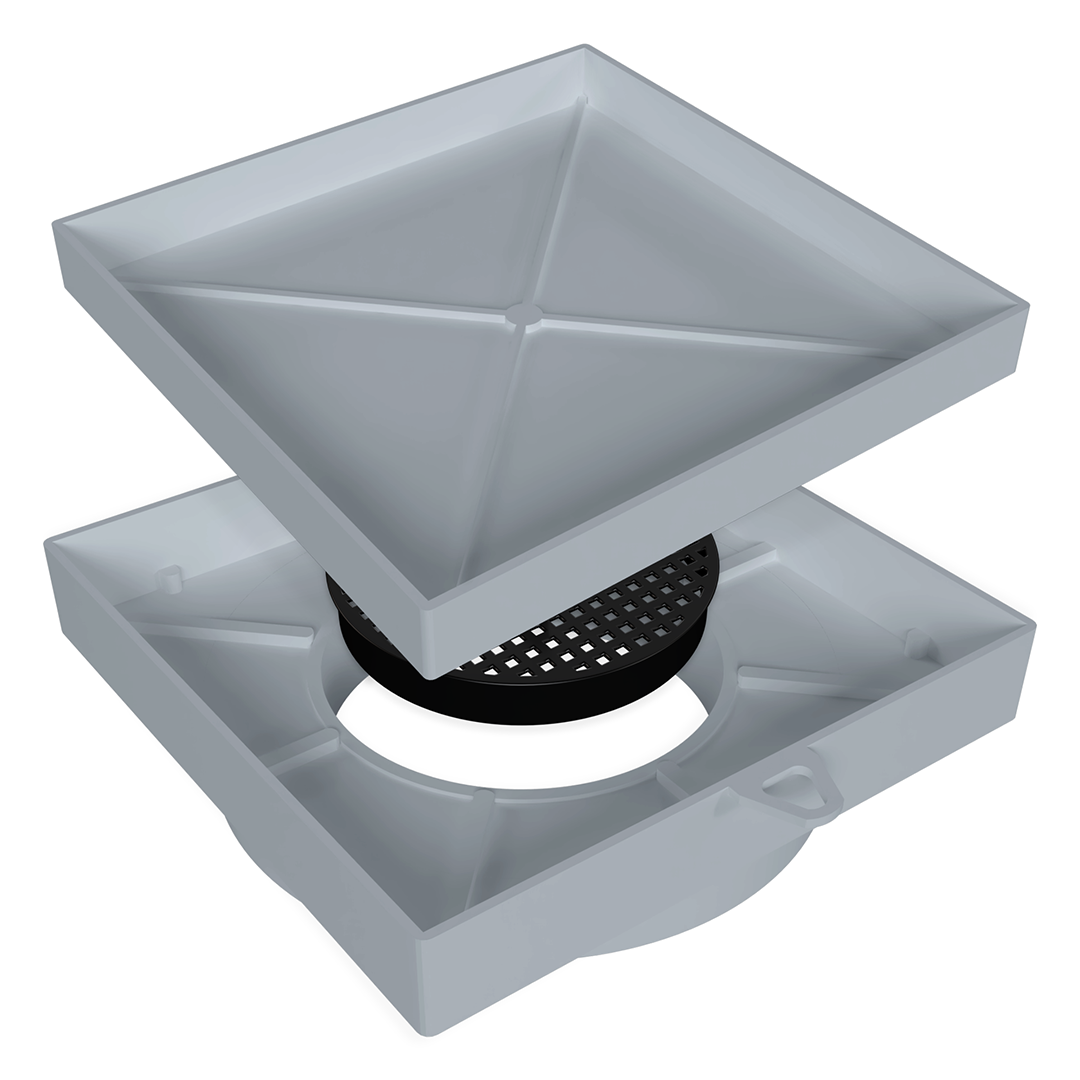 Ralo Quadrado Plástico - Oculto - Bege LGMAIS