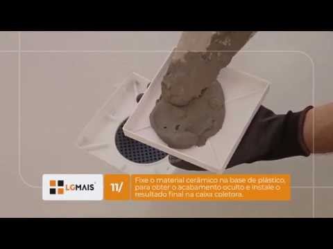 Ralo Quadrado Plástico - Oculto - Bege LGMAIS